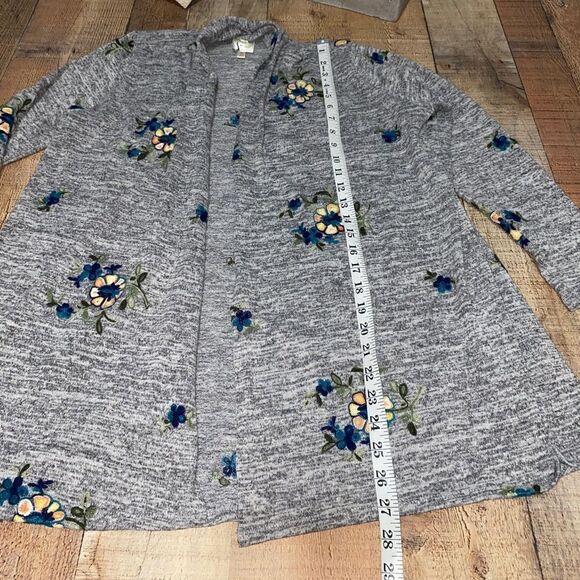 Anthropologie Fig and Flower Open Front Embroidered Cardigan Women’s Size S - Picture 7 of 16